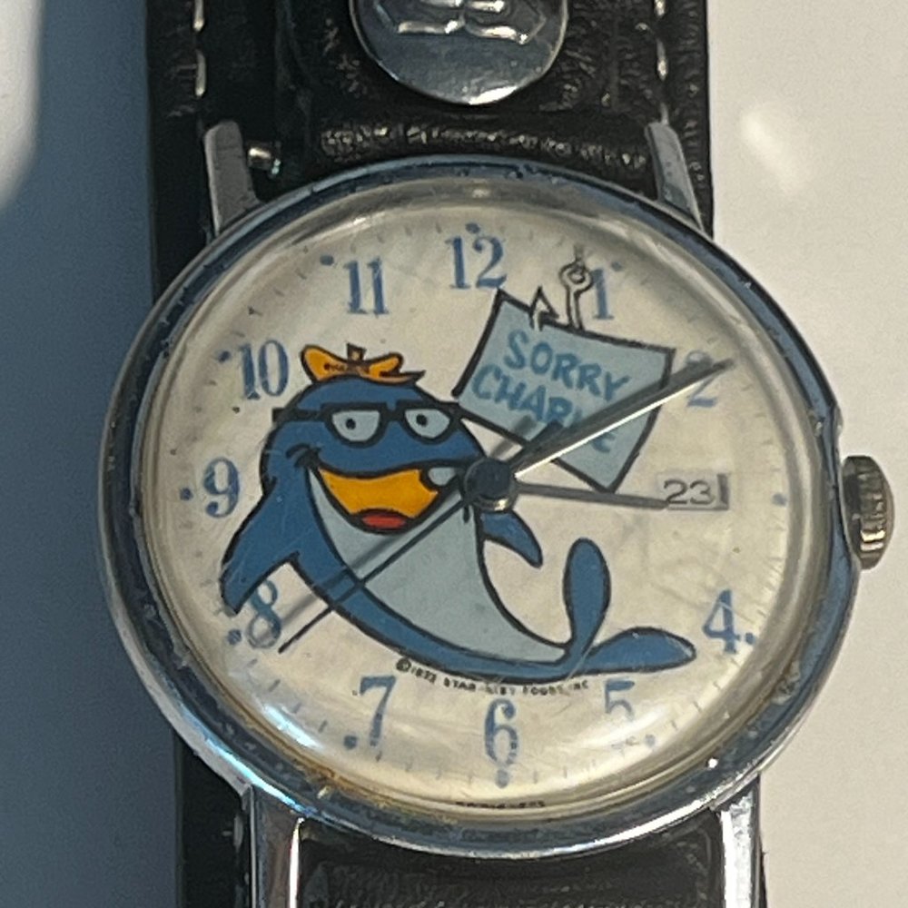 Vintage 1973 Sorry Charlie Star-Kist Foods Marketing Watch With Date